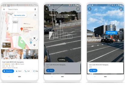 'Live view' con AR en Google Maps.