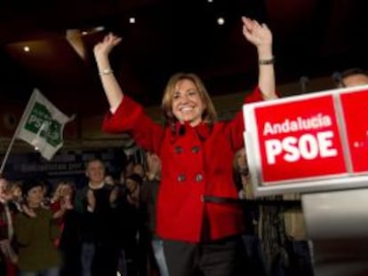  Carme Chac&oacute;n, en el acto celebrado en M&aacute;laga.