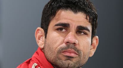 Diego Costa en sala de prensa