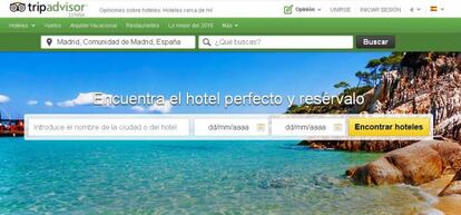 P&aacute;gina web de TripAdvisor. 