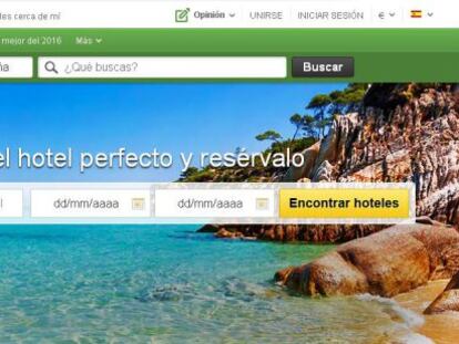 P&aacute;gina web de TripAdvisor. 