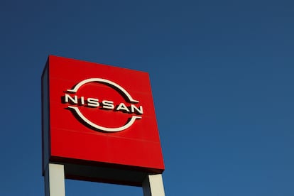 El logo de Nissan en la fábrica de Cuautitlán Izcalli, Estado de México, el 30 de enero de 2025.