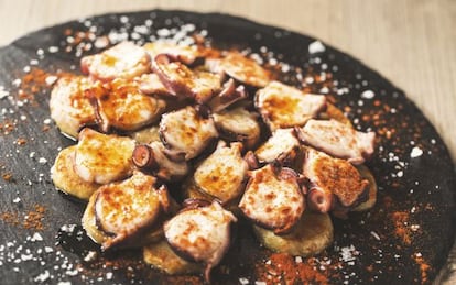 Un plato de pulpo a la gallega. 