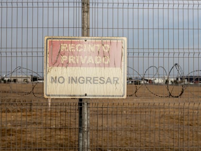 Imagen tomada el pasado abril del emplazamiento del proyecto de Google para un nuevo centro de datos en la comuna de Cerrillos, en Santiago, Chile.