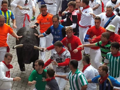 Jandilla bulls at the 2017 Running of the Bulls.