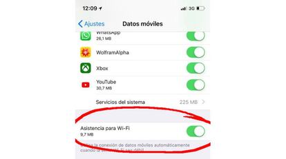 Desde este menú podemos activar el asistente Wifi