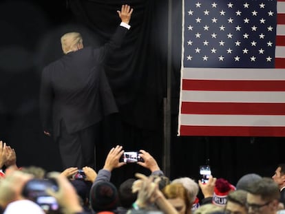 El presidente de EE UU, Donald Trump, durante un mitin en Pensacola (Florida), el pasado 8 de diciembre. 