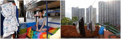 Eunice Wai, 30 anos, mora com seus pais e seu irmão. Ela é professora de escola primária e seu quarto tem 7,4 metros quadrados. "Temos muito pouco espaço em Hong Kong e as pessoas acham difícil comprar um apartamento. As empresas imobiliárias controlam o mercado", explica Eunice, que destaca como o povo de Hong Kong se sente sufocado por Pequim: "Eles controlam mais as pessoas e nos dão menos liberdade".