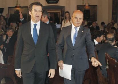 El presidente de la diputación de Ourense junto a Feijóo