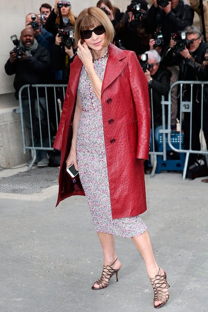 Anna Wintour (67 años). Su melena bob, sus sempiternas gafas de sol y su fidelidad al mismo modelo de zapatos y collares durante años, convierten a la editora de la edición estadounidense de Vogue en uno de los rostros maduros más icónicos de la industria. Su estilo es atemporal y, aunque rara vez toma demasiados riesgos, siempre acierta.