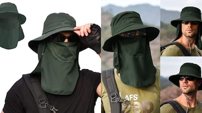 sombrero con protección solar de ala ancha