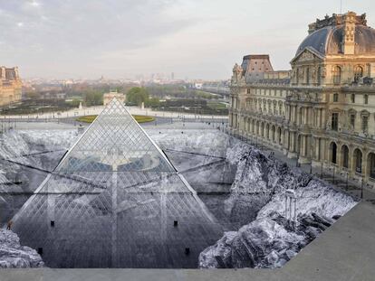 La ilusión óptica que celebra los 30 años de la pirámide del Louvre