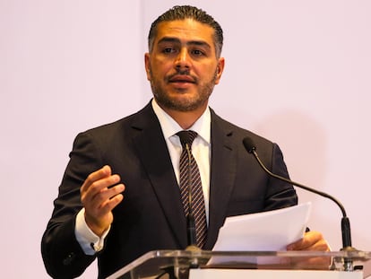 Omar García Harfuch en el foro 'Diálogos por la Transformación', el 12 de febrero.