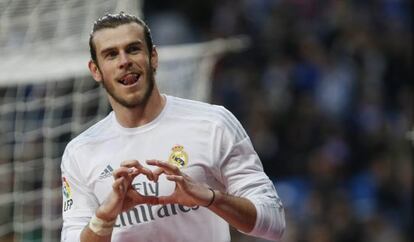 Bale celebra el seu quart gol.