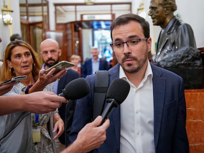 El ministro de Consumo, Alberto Garzón, este miércoles en el Congreso de los Diputados.