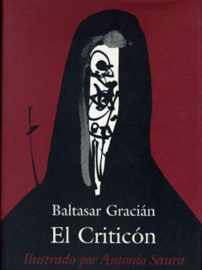 Portada de 'El criticón', Baltasar Gracián, ilustrado por Antonio Saura