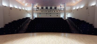 Sala Rodrigo del Palau de la Música (con 417 butacas), en la que se desprendió una parte del panel acústico.