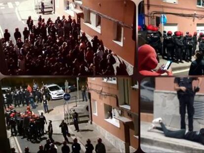 Imágenes de la concentración contra los ocupas en Portugalete, obtenidas por Tele7 y colgadas en la red social Twitter.