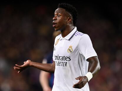 Vinicius Júnior, durante el Barcelona-Real Madrid del pasado domingo en el Camp Nou.