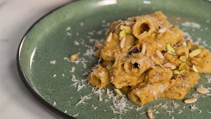 Pasta al pesto de calabaza