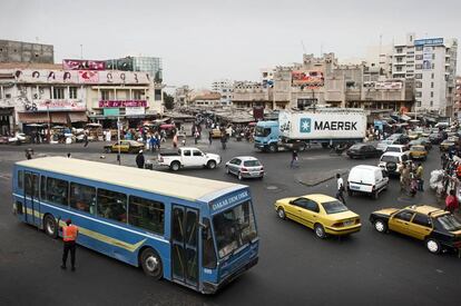 El centro de Dakar, capital de Senegal.