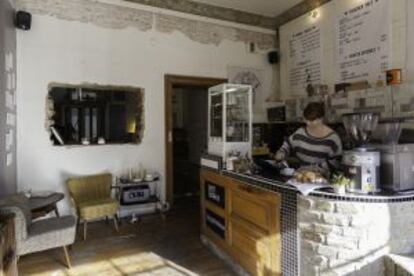 Interior de la cafetería Slörm, en el distrito de Prenzlauer Berg, donde se rodó una de las secuencias de la película.
