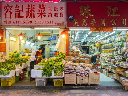 Mercado en China.