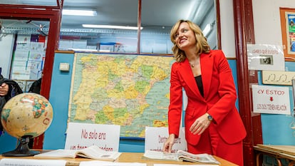 Pilar Alegría, el 13 de diciembre en la visita del CEIP Eugenio López y López de Zaragoza.