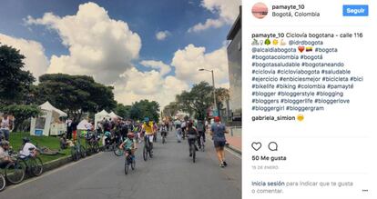 La ciclovía de Bogotá, el lugar perfecto para aparentar que es verano aunque haga frío.