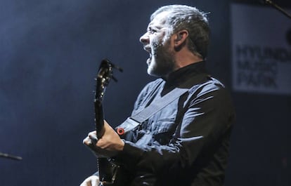 Jorge Martí, durante un concierto de La Habitación Roja en 2017.