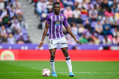 Abdulai Juma Bah durante el partido contra la Real Sociedad en el Estadio José Zorrilla el pasado sábado.