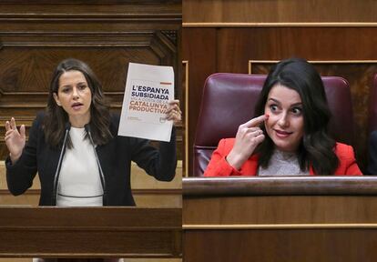 <b>Inés Arrimadas</b>. La líder de Ciutadans va insistir en el discurs constitucionalista després de l'1 d'octubre i va guanyar les eleccions celebrades al cap de tres mesos. Finalment va canviar l'escó del Parlament pel del Congrés i va deixar la política catalana.