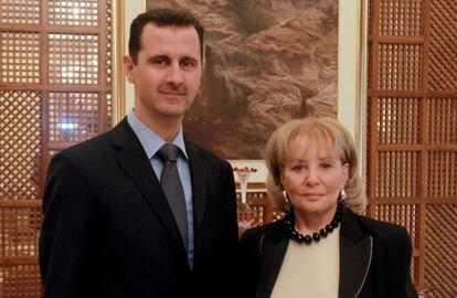 Foto de la entrevista de Barbara Walters con Bachar El Asad. 