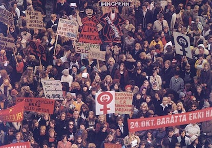 Manifestación por el 'día libre de las mujeres'.