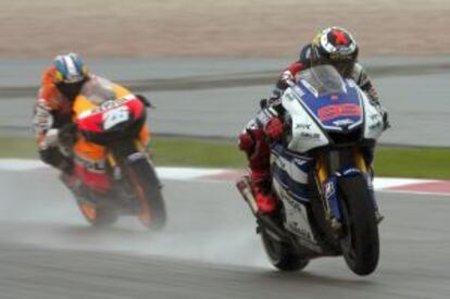 Lorenzo y Pedrosa, en Sepang.