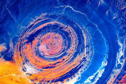 El misterioso “Ojo del Sáhara” en Mauritania.