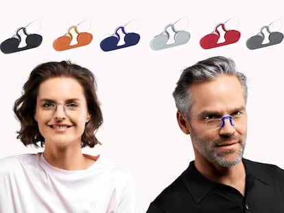 Este modelo de gafas sin patillas es unisex y se puede encontrar en seis colores.