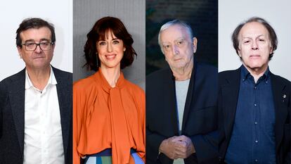 De izquierda a derecha, Javier Cercas, Irene Vallejo, Rafael Chirbes y Javier Marías.