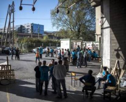 Trabajadores de la fábrica de Edesa de Basauri, perteneciente a Fagor Electrodomésticos.