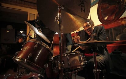 Al Foster en el Café Central, Madrid (2012).