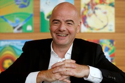 Intantino, durante una entrevista en las oficinas de la FIFA, Zúrich.