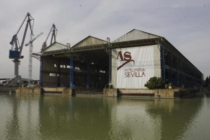 Una vista de las instalaciones de Astilleros de Sevilla.