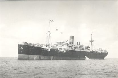Barco Sinaia, que transport&oacute; hasta el puerto de Veracruz (M&eacute;xico) a gran parte de los refugiados espa&ntilde;oles. 