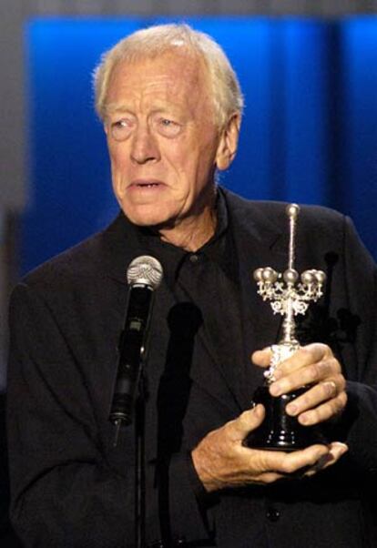 Max Von Sydow agradece el premio Donostia otorgado en reconocimiento a su carrera.