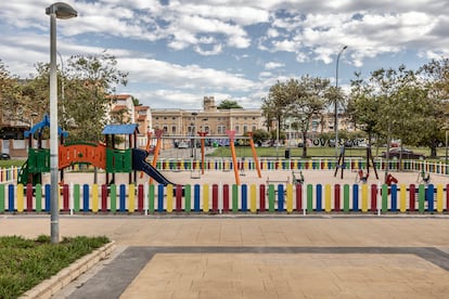 Un parque infantil en Valencia. 