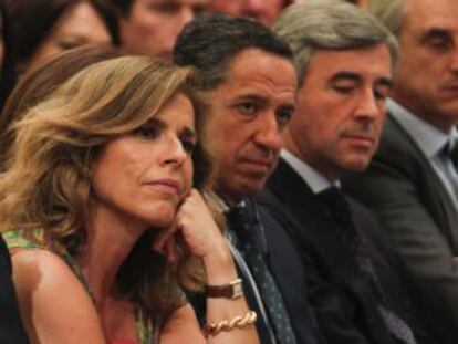 La delegada de Medio Ambiente y Movilidad, Ana Botella, en la presentación de un libro de María San Gil en Madrid.