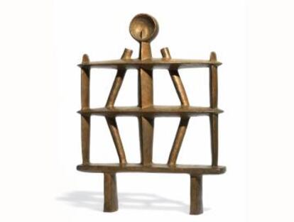 "Homme (Apollon) obra de Giacometti propiedad de Antoni Tàpies que la familia ha vendido por 3,8 millones de euros.