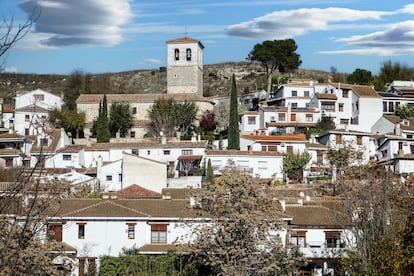 Vista del pueblo Olmeda de las fuentes en la Comunidad de Madrid.