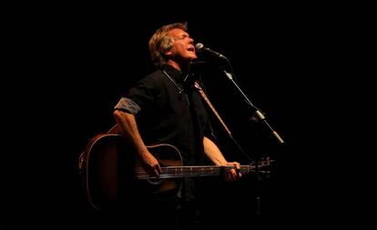 El cantautor Steve Forbert, durante su concierto en Madrid. 