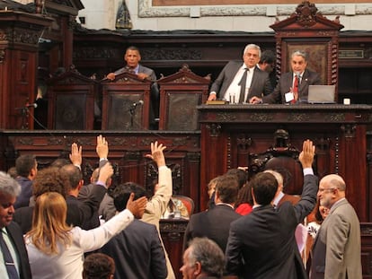 Sessão da Alerj em fevereiro.